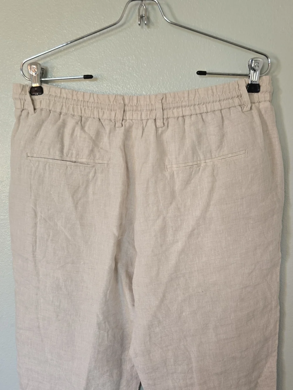 Zara | Classic Beige Linen Trousers Size Large